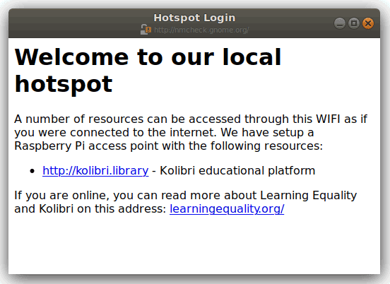 Hotspot login dialog