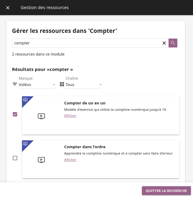 There are 3 filters available to refine the search; click to open each and select one of the options.